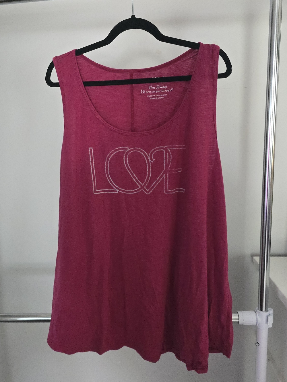 Torrid Magenta LOVE Graphic Tank Top 4x Plus Size